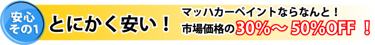 安心その1　とにかく安い！
